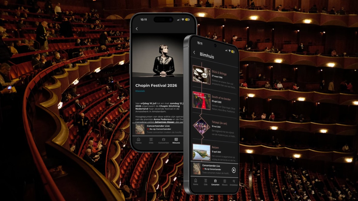 Concertzender bundelt aanbod in vernieuwde app