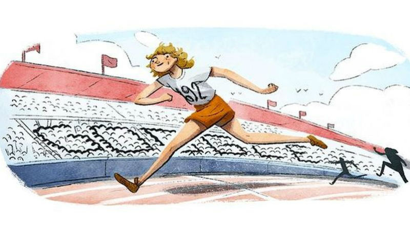 Speciale doodle op 100e geboortedag Fanny Blankers-Koen