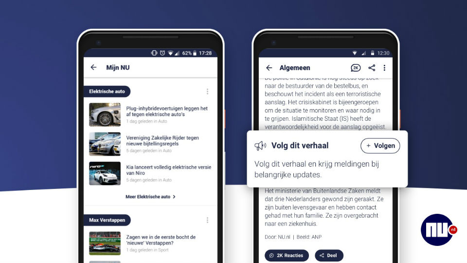 NU.nl maakt apps persoonlijker met Mijn NU