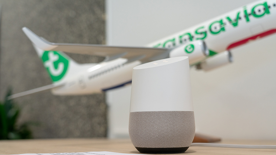 Transavia geeft vluchtinformatie via voice