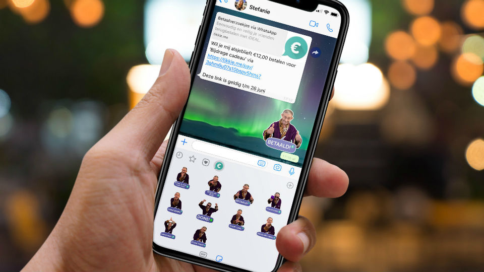 Tikkie lanceert eigen WhatsApp stickers