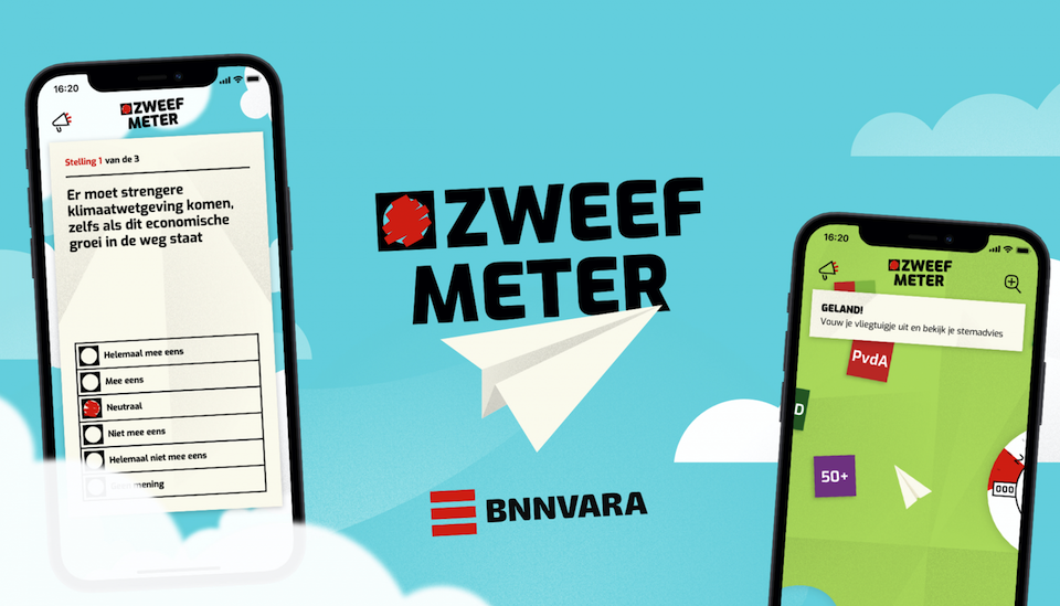 De Vooravond en Elastique lanceren verkiezingsapp 'De Zweefmeter'