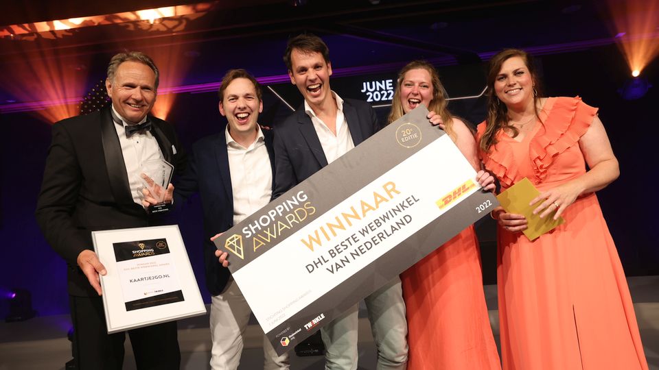 Kaartje2go grote winnaar Shopping Awards 2022