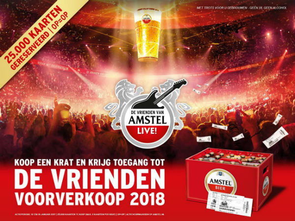 Amstel start ticket-actie voor Vrienden van Amstel Live ...