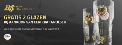 Glazenactie Go Ahead Eagles en Grolsch