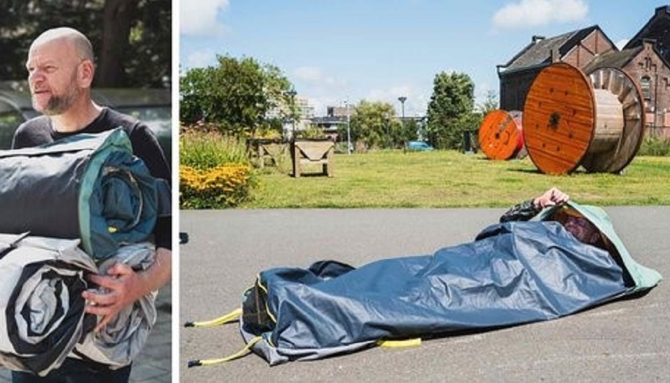 Sheltersuit Foundation en Auping laten daklozen zacht slapen