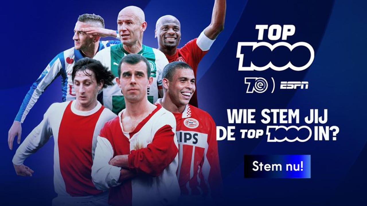 Kies de 1000 beste spelers uit 70 jaar Eredivisie